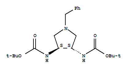 (S,s)-n-benzyl-3,4-trans-(n-boc)-diaminopyrrolidine Structure,266692-94-8Structure