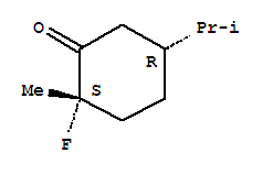 (2s,5r)-(9ci)-2-氟-2-甲基-5-(1-甲基乙基)-环己酮结构式_272114-51-9结构式