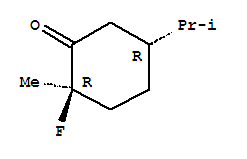 (2r,5r)-(9ci)-2-氟-2-甲基-5-(1-甲基乙基)-环己酮结构式_272114-52-0结构式