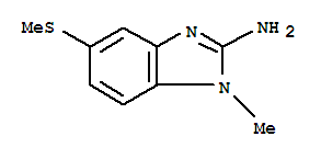 Benzimidazole, 2-amino-1-methyl-5-(methylthio)-(8ci) Structure,27582-10-1Structure