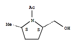 顺式-(8ci)-1-乙酰基-5-甲基-2-吡咯烷甲醇结构式_28115-45-9结构式