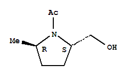 反式-(8ci)-1-乙酰基-5-甲基-2-吡咯烷甲醇结构式_28115-46-0结构式