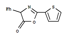 2-Oxazolin-5-one, 4-phenyl-2-(2-thienyl)-(8ci) Structure,28168-62-9Structure