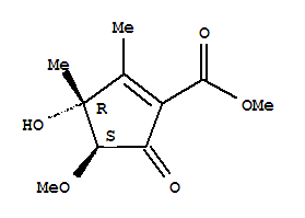 1-Cyclopentene-1-carboxylic acid, 3-hydroxy-4-methoxy-2,3-dimethyl-5-oxo-, methyl ester, (3r,4s)-rel- (9ci) Structure,282715-38-2Structure