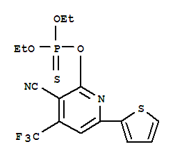 2-[(Diethoxyphosphorothioyl)oxy]-6-(2-thienyl)-4-(trifluoromethyl)nicotinonitrile Structure,286435-85-6Structure