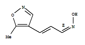 (1z)-(9ci)-3-(5-甲基-4-异噁唑基)-2-丙烯醛肟结构式_286473-08-3结构式