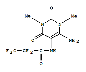 Propanamide, n-(6-amino-1,2,3,4-tetrahydro-1,3-dimethyl-2,4-dioxo-5-pyrimidinyl)-2,2,3,3,3-pentafluoro- Structure,288391-11-7Structure