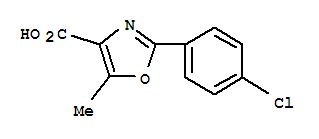 2-(4-Chlorophenyl)-5-methyl-1,3-oxazole-4-carboxylic acid Structure,2940-23-0Structure