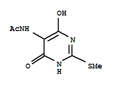 (9ci)-n-[1,4-二氢-6-羟基-2-(甲基硫代)-4-氧代-5-嘧啶]-乙酰胺结构式_299421-99-1结构式