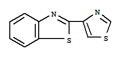 (7ci,8ci,9ci)-2-(4-噻唑)-苯并噻唑结构式_29947-31-7结构式