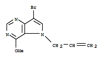 5-N-allyl-7-bromo-4-methoxypyrrolo[3,2-d]pyrimidine Structure,299916-86-2Structure