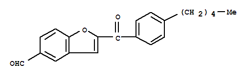 2-(4-戊基苯甲酰基)-1-苯并呋喃-5-甲醛结构式_300665-10-5结构式