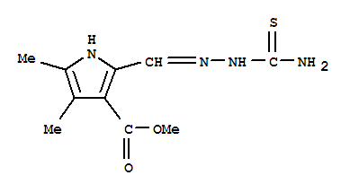 (9ci)-2-[[(氨基硫氧代甲基)亚肼基]甲基]-4,5-二甲基-1H-吡咯-3-羧酸甲酯结构式_300733-18-0结构式