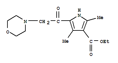 (9ci)-2,4-二甲基-5-(4-吗啉乙酰基)-1H-吡咯-3-羧酸乙酯结构式_301331-71-5结构式
