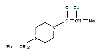 1-(4-Benzylpiperazino)-2-chloropropan-1-one Structure,301334-99-6Structure