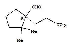 Cyclopentanecarboxaldehyde, 2,2-dimethyl-1-(2-nitroethyl)-, (1s)-(9ci)Structure,302338-13-2Structure Cyclopentanecarboxaldehyde, 2,2-dimethyl-1-(2-nitroethyl)-, (1s)-(9ci) Structure,302338-13-2Structure