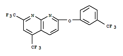 (9ci)-2,4-双(三氟甲基)-7-[3-(三氟甲基)苯氧基]-1,8-萘啶结构式_303996-18-1结构式