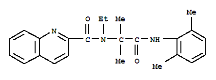 (9ci)-n-[2-[(2,6-二甲基苯基)氨基]-1,1-二甲基-2-氧代乙基]-n-乙基-2-喹啉羧酰胺结构式_304869-49-6结构式