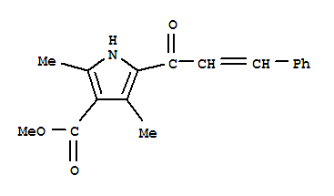 (9ci)-2,4-二甲基-5-(1-氧代-3-苯基-2-丙烯基)-1H-吡咯-3-羧酸甲酯结构式_304876-74-2结构式