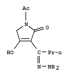 (9ci)-1-乙酰基-3-(1-亚肼基丁基)-1,5-二氢-4-羟基-2H-吡咯-2-酮结构式_306753-97-9结构式