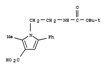 1-{2-[(Tert-butoxycarbonyl)amino]ethyl}-2-methyl-5-phenyl-1h-pyrrole-3-carboxylic acid Structure,306936-27-6Structure