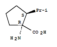 (1r,2s)-(9ci)-1-氨基-2-(1-甲基乙基)-环戊烷羧酸结构式_309757-11-7结构式