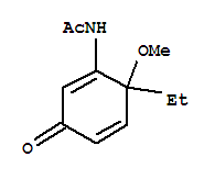 (9Ci)-N-(6-乙基-6-甲氧基-3-氧代-1,4-环己二烯-1-基)-乙酰胺结构式_313693-50-4结构式