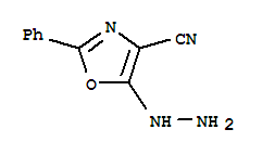 4-Oxazolecarbonitrile,5-hydrazino-2-phenyl -(9ci) Structure,314748-14-6Structure