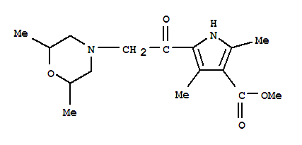 (9ci)-5-[(2,6-二甲基-4-吗啉)乙酰基]-2,4-二甲基-1H-吡咯-3-羧酸甲酯结构式_315683-07-9结构式