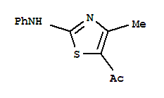 1-(4-甲基-2-苯基氨基-5-噻唑)-乙酮结构式_31609-42-4结构式