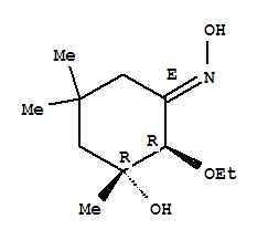 (1E,2R,3R)-Rel-(9Ci)-2-乙氧基-3-羟基-3,5,5-三甲基-环己酮肟结构式_318479-78-6结构式