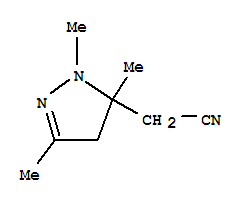 1H-pyrazole-5-acetonitrile, 4,5-dihydro-1,3,5-trimethyl- Structure,32527-74-5Structure