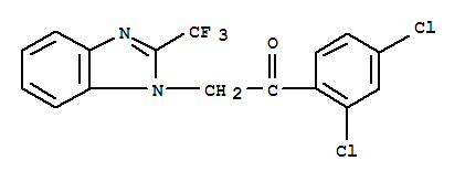 Ethanone, 1-(2,4-dichlorophenyl)-2-[2-(trifluoromethyl)-1h-benzimidazol-1-yl]- Structure,325854-71-5Structure