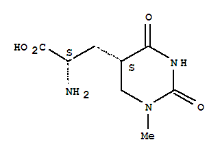 5-Pyrimidinepropanoic acid,alpha-aminohexahydro-1-methyl-2,4-dioxo-,(alphas,5s)-(9ci) Structure,326891-09-2Structure