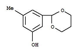 (9Ci)-3-(1,3-二噁烷-2-基)-5-甲基-苯酚结构式_329788-96-7结构式