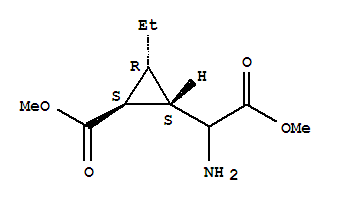 Cyclopropaneacetic acid,alpha-amino-2-ethyl-3-(methoxycarbonyl)-,methyl ester,(1r,2s,3r)-rel-(9ci) Structure,331251-31-1Structure