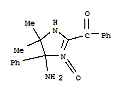 (9Ci)-(4-氨基-4,5-二氢-5,5-二甲基-3-氧化物-4-苯基-1H-咪唑-2-基)苯基-甲酮结构式_331457-92-2结构式