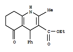 2-Methyl-5-oxo-4-phenyl-1,4,5,6,7,8-hexahydro-quinoline-3-carboxylic acid ethyl ester Structure,33323-03-4Structure