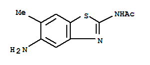 (9Ci)-N-(5-氨基-6-甲基-2-苯并噻唑)-乙酰胺结构式_333430-12-9结构式