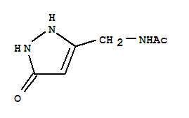 (8ci)-n-[(5-氧代-3-吡唑in-3-基)甲基]-乙酰胺结构式_33468-78-9结构式