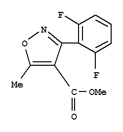 4-Isoxazolecarboxylicacid,3-(2,6-difluorophenyl)-5-methyl-,methylester(9ci) Structure,334971-36-7Structure