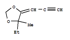 (7ci,8ci)-4-乙基-4-甲基-5-(2-丙炔)-1,3-二氧戊环结构式_3357-83-3结构式