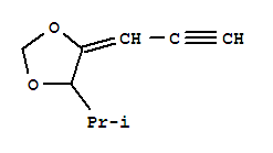 1,3-Dioxolane, 4-isopropyl-5-(2-propynylidene)-(7ci,8ci) Structure,3357-86-6Structure