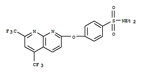 Benzenesulfonamide, 4-[[5,7-bis(trifluoromethyl)-1,8-naphthyridin-2-yl]oxy]-n,n-diethyl-(9ci) Structure,338412-11-6Structure