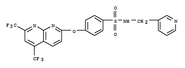 (9ci)-4-[[5,7-双(三氟甲基)-1,8-萘啶-2-基]氧基]-n-(3-吡啶甲基)-苯磺酰胺结构式_338412-13-8结构式