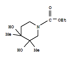 1-Piperidinecarboxylic acid,3,4-dihydroxy-3,4-dimethyl-,ethyl ester (9ci) Structure,339548-46-8Structure