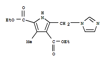 1H-pyrrole-2,4-dicarboxylicacid,5-(1h-imidazol-1-ylmethyl)-3-methyl-,diethylester(9ci) Structure,339586-81-1Structure