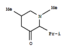 (9Ci)-1,5-二甲基-2-(1-甲基乙基)-3-哌啶酮结构式_339590-62-4结构式