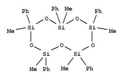 Cyclopentasiloxane,2,4,6,8,10-pentamethyl-2,4,6,8,10-pentaphenyl- Structure,34239-75-3Structure