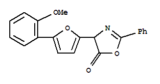 4-[5-(2-甲氧基苯基)-2-呋喃]-2-苯基-5(4H)-噁唑酮结构式_342413-04-1结构式